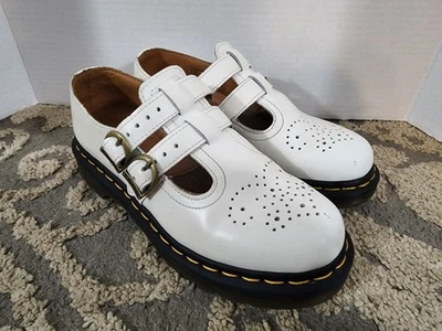 Мокасины женские Dr. Martens 6 8065 MARY JANE белые с двойными пряжками - Изображение 1 из 4