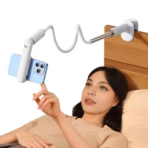 Phone Holder for Bed, Gooseneck Cell Phone Stand with Clamp Mount, 900° Rotat... - Picture 1 of 9