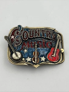 Country Music Banjo Guitar Fiddle Musician 1982 The Great American Belt Buckle - Picture 1 of 6