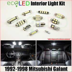 6 Bulbs WHITE LED Interior Light Package Kit fits 1992-1998 Mitsubishi Galant - Picture 1 of 12