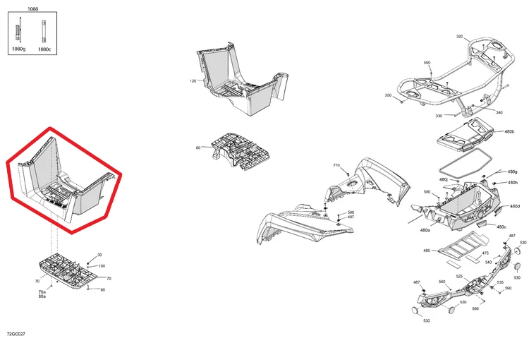 NEW OEM CAN-AM OUTLANDER 450 LEFT MUD SPLASH GUARD FOOTWELL - Imagem 1 de 1