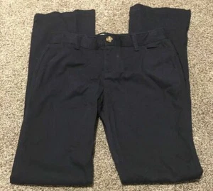 Old Navy Girls Casual Boot Cut Stretch Pants 14 Slim Navy Blue Cotton j13 - Picture 1 of 6
