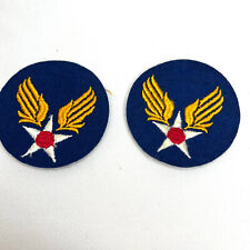 Parche bordador de hombro genuino FIELT SEGUNDA GUERRA MUNDIAL USAAF Fuerza Aérea Lote de 2