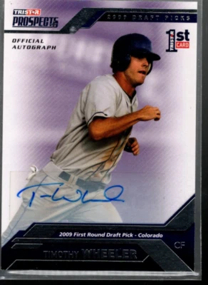 A8514- 2009 TRISTAR Prospects Plus Autographs #26 Timothy Wheeler Auto /199 - Image 1 of 2