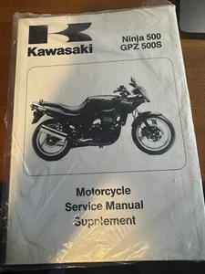 94 Kawasaki NINJA 500/GPZ500S OEM Factory Service Supplemen MANUAL 99924-1172-61 - Picture 1 of 2