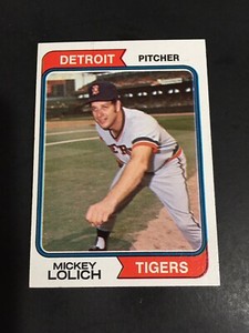 1974 TOPPS MICKEY LOLICH, #9, NM/MT (Free Shipping On Any 3!)