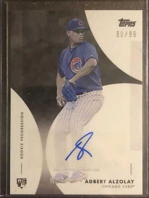 2020 Topps Progression #32A-A Adbert Alzolay Chicago Cubs AUTO AUTOGRAPH RC /99 - Image 1 of 2