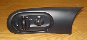 1998 Ford Taurus Headlight & Dimmer Control Switch with Trim Bezel - Black - Picture 1 of 4