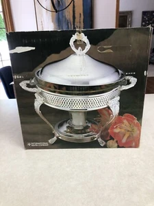 Vintage International Silver Company Food Warmer 99115516 2qt New In Box - Picture 1 of 9