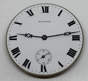 HOWARD POCKET WATCH MOVEMENT 19 Jewels 5 Positions 12s 1913 Runs - Picture 1 of 20