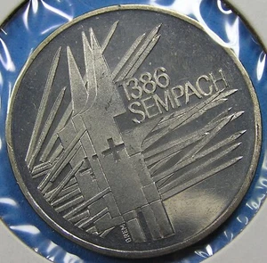 Switzerland 5 Francs Coin 1986 Lustrous UNC, Battle of Sempach KM65,Combined S/H - Picture 1 of 4