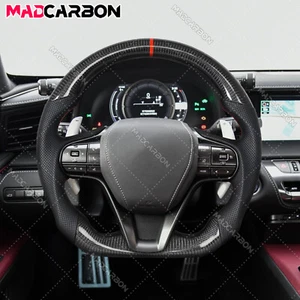 Volante de fibra de carbono real cuero negro apto para Lexus LC500 LC500h 2016+ - Imagen 1 de 15