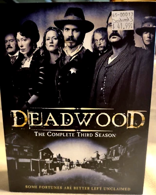 Deadwood DVD Third Season 3 Region 1 US/Canada 12 Hours 12 Episodes 6 Discs HBO - Image 1 of 4