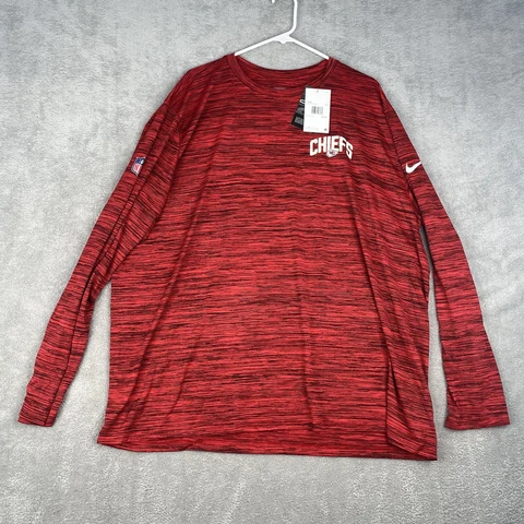 Kansas City Chiefs Nike Shirt Red On Field Dri-Fit Long Sleeve 3XL Cover