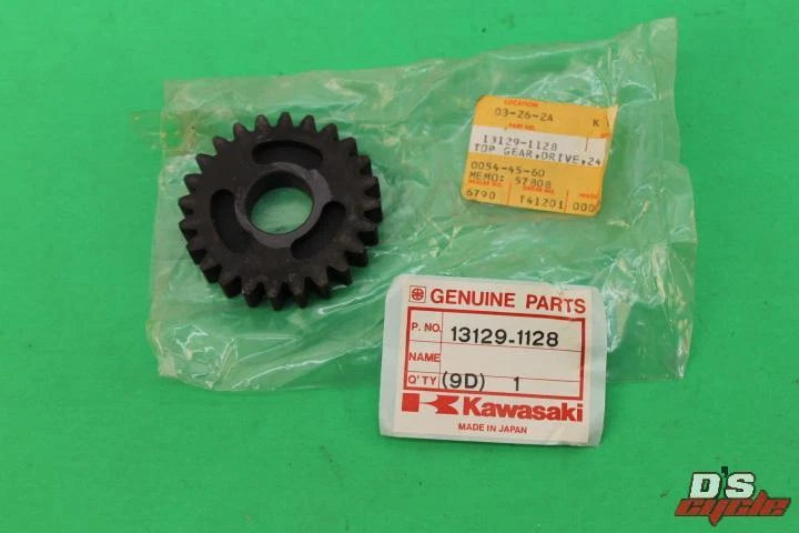 NOS KAWASAKI 1979-1982 KX420 KDX450 TOP DRIVE GEAR PART# 13129-1128 - Image 1 of 4