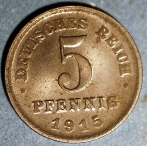 Germany Empire 5 Pfennig 1915 D - Picture 1 of 2