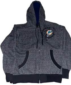 Miami Dolphins NFL ProLine Medium Zip-Up Hoodie Fleece Lined - Football Apparel - Picture 1 of 4