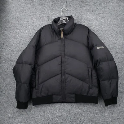 Chaqueta Steve Madden Mujer XL Negra Pluma Abombada Cremallera Completa Bombardero Aislada Foto 1 de 4