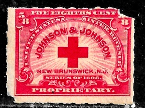 HICK GIRL- MINT U.S. M&M. STAMP SC#RS286 1898 JOHNSON & JOHNSON E340 - Picture 1 of 2