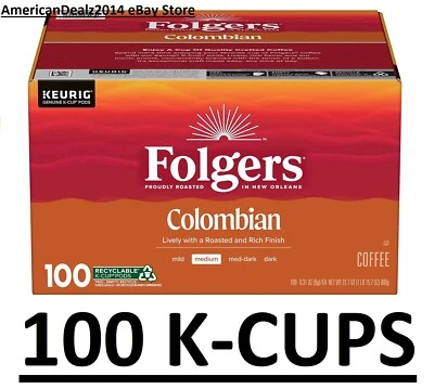 Folgers Medium Roast K-Cup Coffee Pods, 100% Colombian (100 ct.) - Image 1 of 4