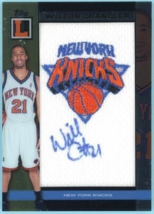 Wilson Chandler Knicks 2007-08 Topps Letterman TEAM LOGO PATCH AUTO /75 RC - Bild 1 von 2