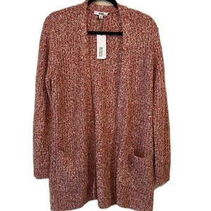 BB Dakota Steve Madden Women's Size Medium Cardigan Rust/Cream Color NWT - Picture 1 of 4