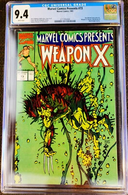 MARVEL COMICS PRESENTS #73 CGC 9.4 WOLVERINE - WEAPON X - 1991 - Image 1 of 3