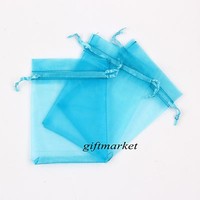 25/50/100pcs Sheer Organza Wedding Party Favor Gift Candy Bags Jewelry Pouches