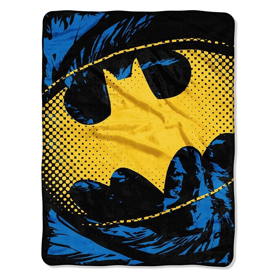 DC Comics Batman Ripped Shield Micro Super Plush Soft Throw Blanket 46" x 60''   - Image 1 of 1