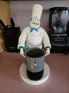 Vintage Tracy S. Flickinger Mud Pie Chef 1998 Utensil Holder Figure - Picture 1 of 3