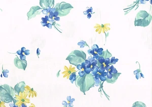 5 Yds Waverly Fabric Viola Cotton Drapery Upholstery - Picture 1 of 2