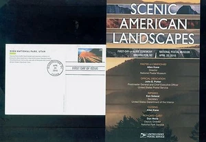 USA #UX610 2011 28c Zion National Park Postal Card First Day Ceremony Program - Picture 1 of 1