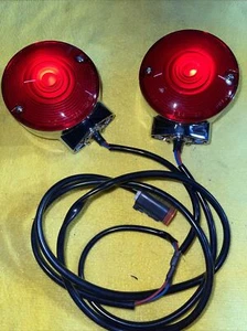 Harley Davidson FL Softail / Touring Rear Flat Red Lens TURNSIGNALS . - Picture 1 of 7