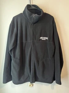 JMU James Madison University Dukes Black Fleece Full Zip Jacket Mens Small - Picture 1 of 3