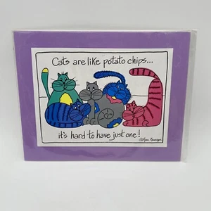 Art Print By Lynn Kessinger "Cats Are Like Potato Chips" Contemporary Signed - Picture 1 of 7