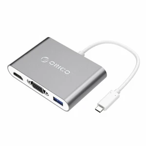 ORICO USB-C Dock Type C Hub PD 2.0 Charging USB 3.0 4K HDMI VGA LAN RJ45 Port - Picture 1 of 6