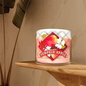 Bath & Body Works Pumpkin Apple 3-Docht Duftkerze - Bild 1 von 9
