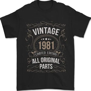 44th Cumpleaños Edición Limitada 1981 Camiseta Hombre 100% Algodón - Imagen 1 de 2