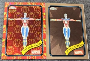 2025 Topps Chrome Marvel Iron Man /100 Red Gold Refractor Phyla-Vell #78 - Picture 1 of 2