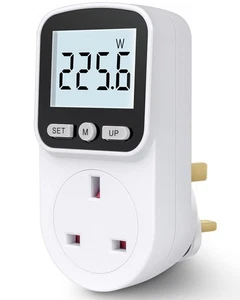 Monitor de Uso de Electricidad, Monitor Enchufe Vatio Medidor 8 Modos, Pantalla LCD  - Imagen 1 de 7
