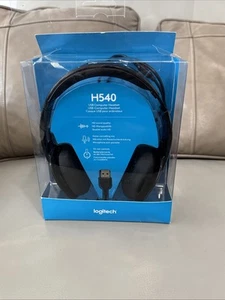 Logitech H540 Wired Headset, Stereo Headphone with Noise-Cancelling Microphone - Picture 1 of 6