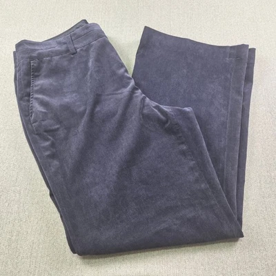 Pantalones de pana Coldwater Creek azul marino para mujer 14 pantalones calce pierna ancha carrera Foto 1 de 4