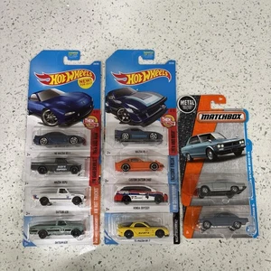 Hot Wheels Matchbox Lot 10 JDM gemischt Nissan Acura Mazda Datsun neu versiegelt - Bild 1 von 12