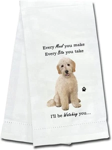 Dish Towel | Goldendoodle | Every Meal You Make I'll Be Watching | 18x26 | NEW - Picture 1 of 4