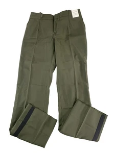 Southeastern Uniform Pants Womens 16 Green Wool Blend Black Stripe Dress - Picture 1 of 11