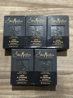 ВЛАЖНОЕ АФРИКАНСКОЕ ЧЕРНОЕ МЫЛО SHEA С ОВСЯНЫМ АЛОЭ И ВИТАМИНОМ E БАРНОЕ МЫЛО 8 УНЦИЙ лот из 5 - Изображение 1 из 2