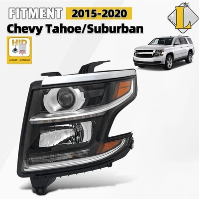 Headlight For 2015-2020 Chevy Tahoe/Suburban HID/Xenon Type Driver Left Side Foto 1 de 4