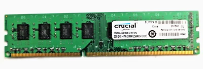 2GB Crucial CT25664BA1339.M8FMD 256MX64 DDR3 240pin DIMM Memory RAM - Image 1 of 3