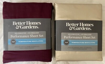 NEW Better Homes Gardens FULL Sz 4-Piece Performance Sheet Set Temp Regulating - Image 1 of 4