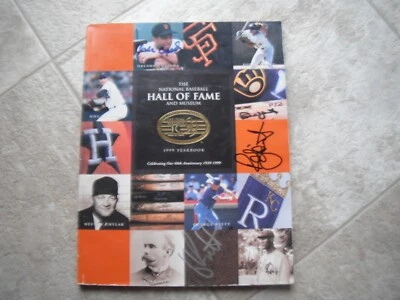 1999 National Baseball Hall of Fame Yearbook Autographed Brett, Yount & Cepeda - Image 1 of 4